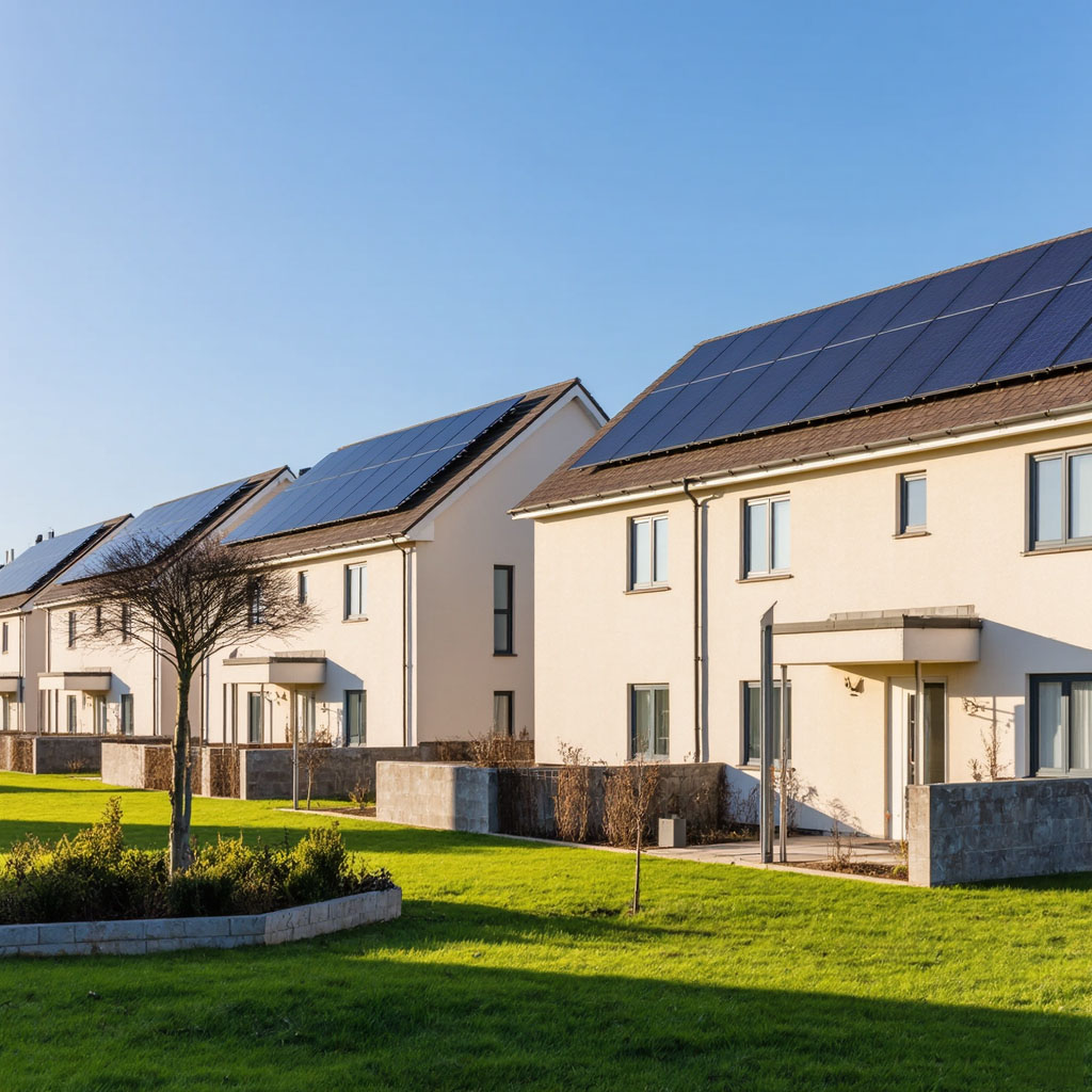 Solar systems Nuremberg on the roof of a terraced house